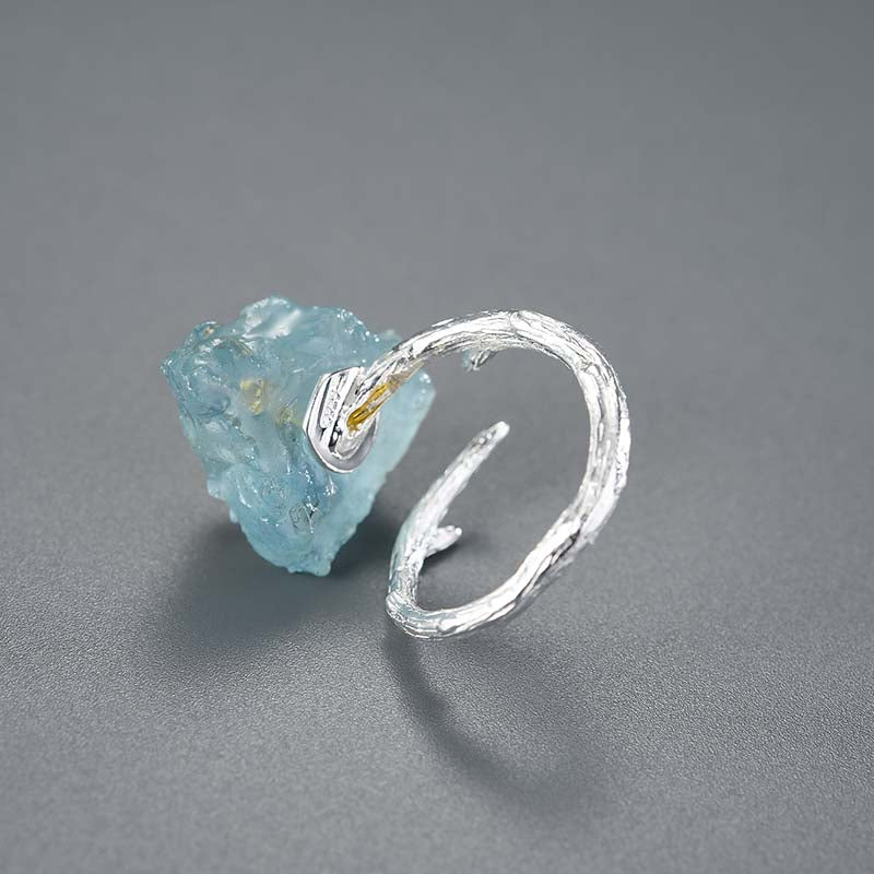 Women's Butterfly Rings | Aquamarine Butterfly Ring | Parure by Asma