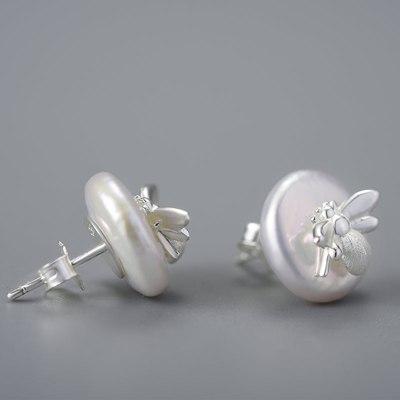 Pearl Studs Earrings | Freshwater Pearl Studs | Parure by Asma