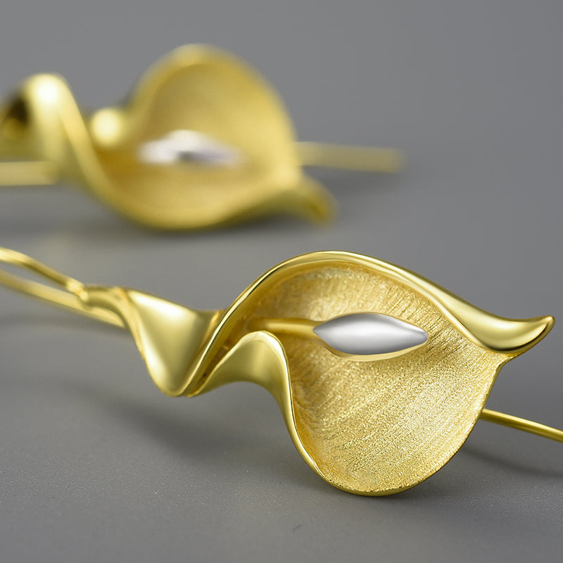 Dangle drop Earrings | Calla Lily Earrings | Parure by Asma