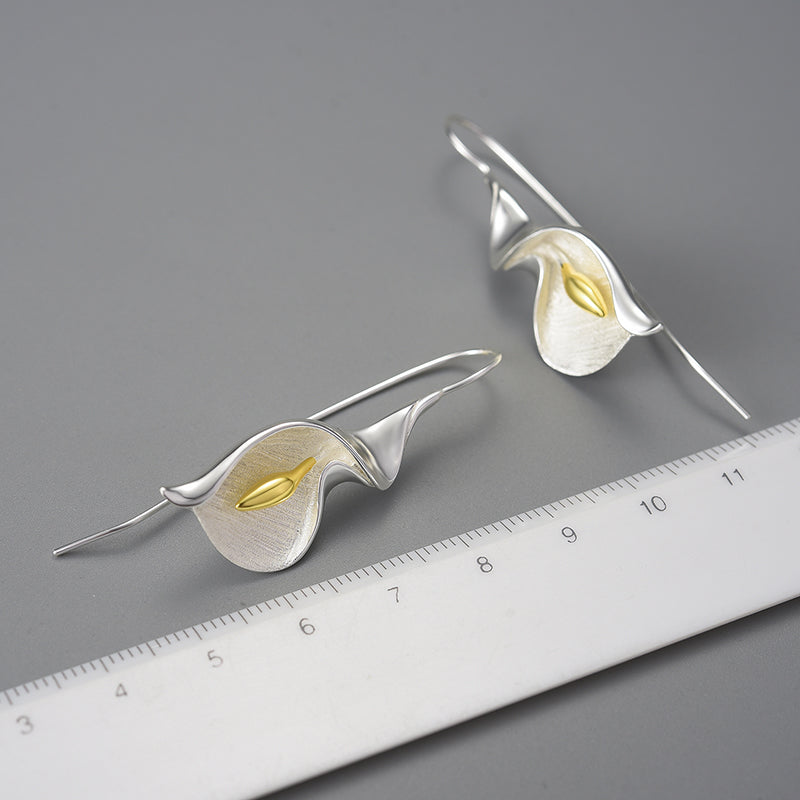 Dangle drop Earrings | Calla Lily Earrings | Parure by Asma