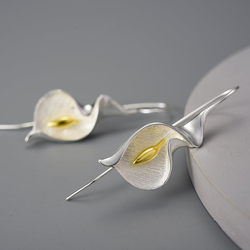 Dangle drop Earrings | Calla Lily Earrings | Parure by Asma
