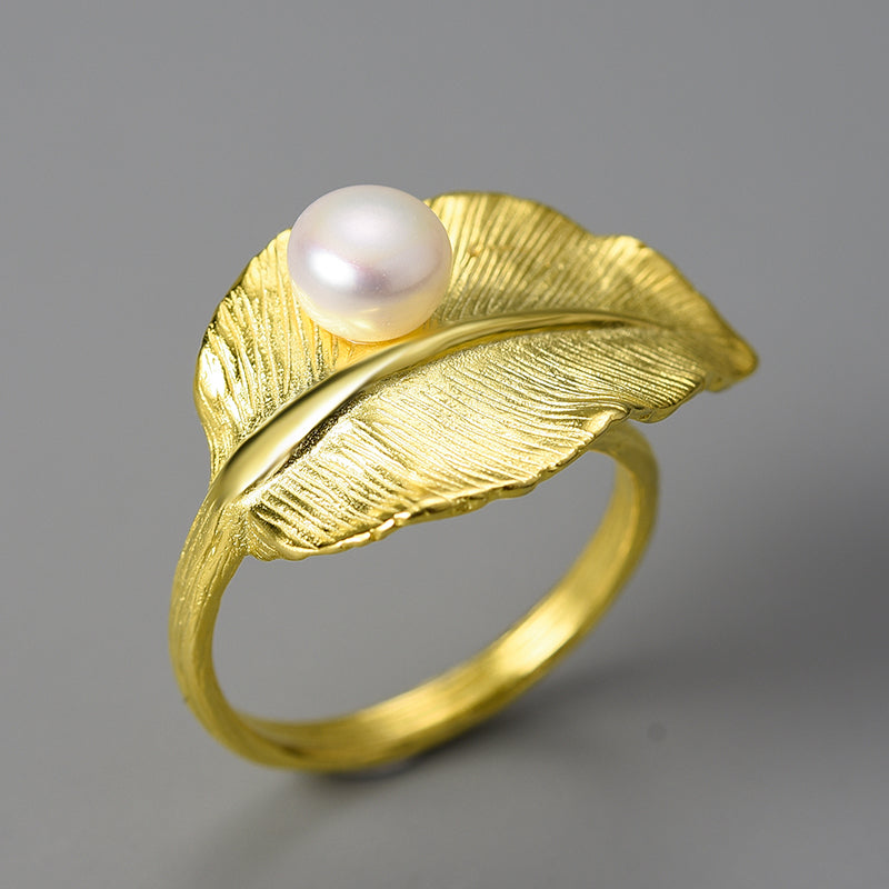 Fresh Water Pearl Leaf Ring.jpg