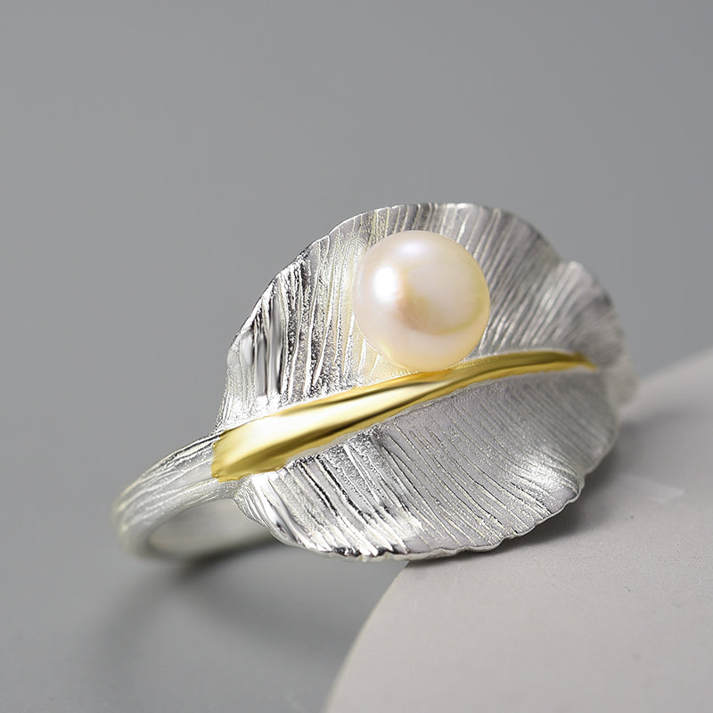 Fresh Water Pearl Leaf Ring.jpg