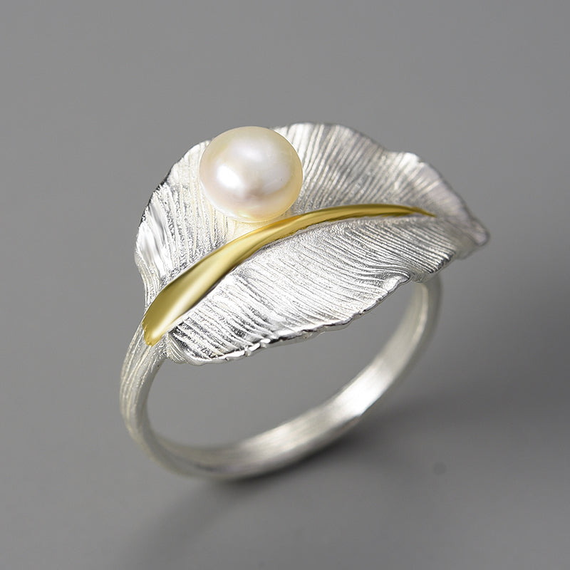 Fresh Water Pearl Leaf Ring.jpg