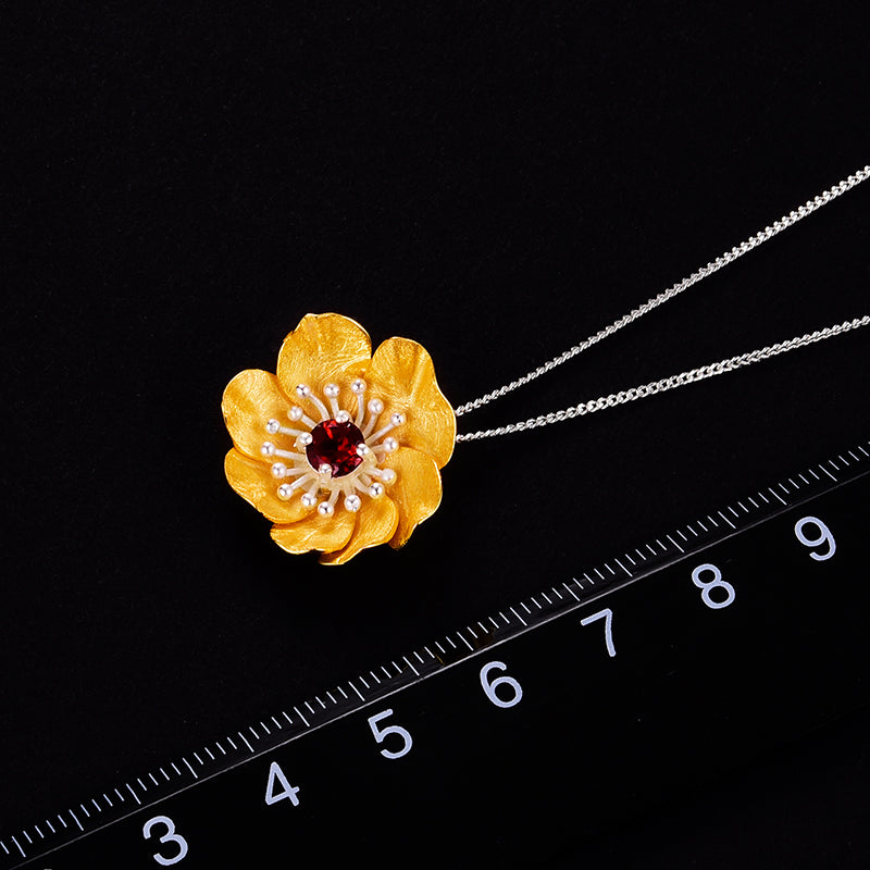 Anemone Flower Necklace | Women's Flower Necklace | Parure by Asma
