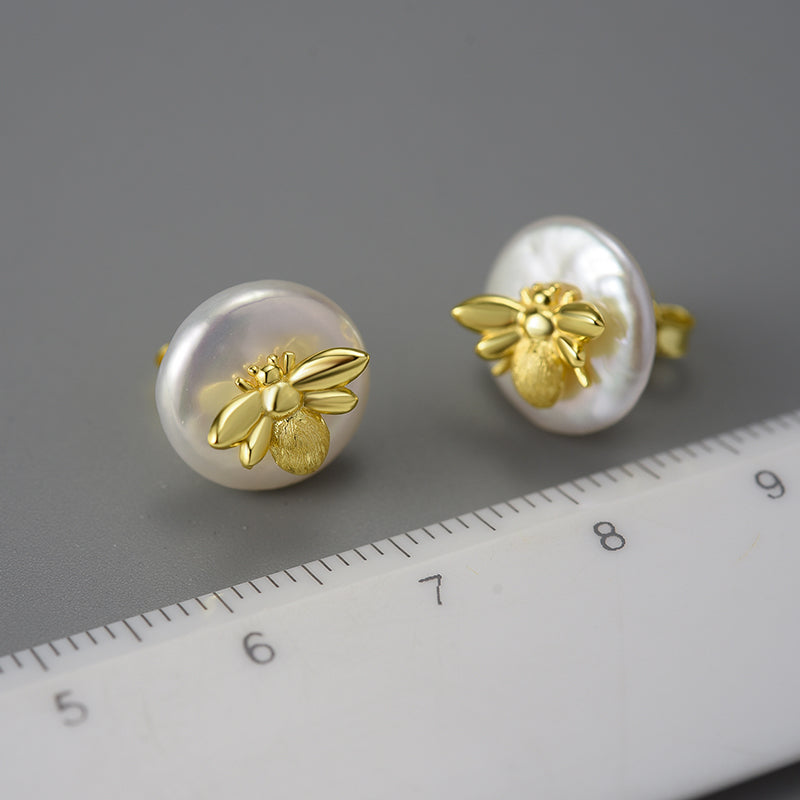 Pearl Studs Earrings | Freshwater Pearl Studs | Parure by Asma
