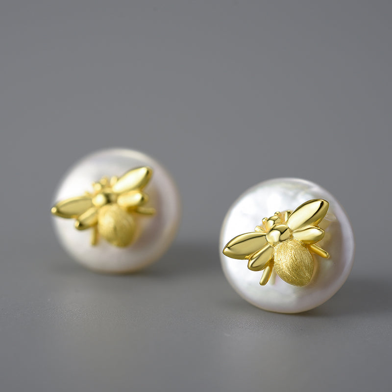 Pearl Studs Earrings | Freshwater Pearl Studs | Parure by Asma