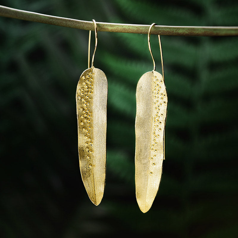 Willow Leaf Dangle Earrings | Parure by Asma