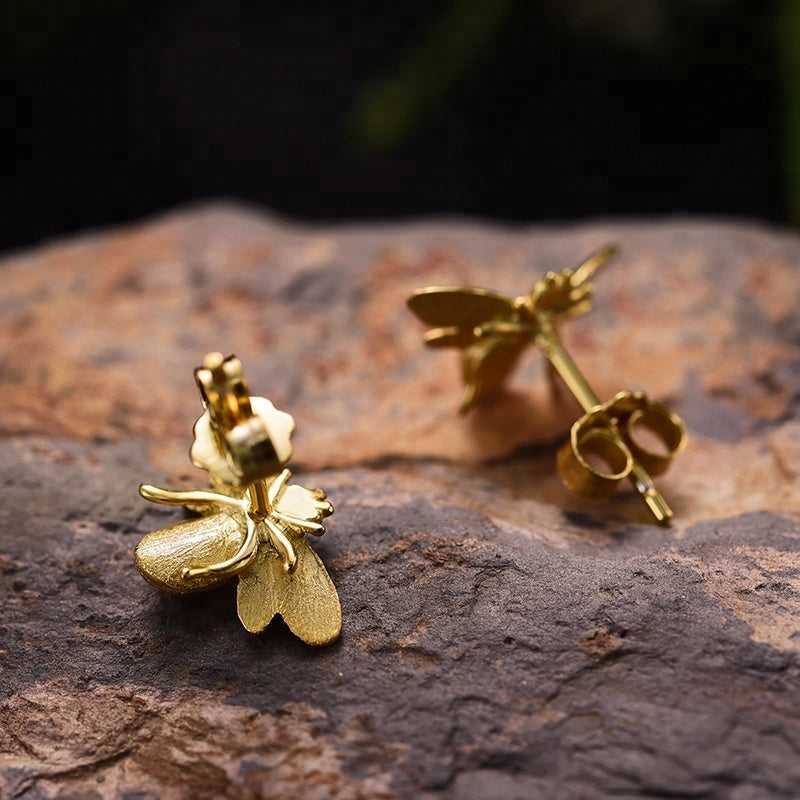 Baby Bee Stud Earrings | Adorable Bee Studs | Parure by Asma
